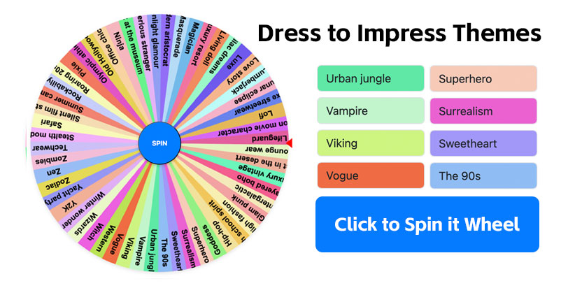 Dress to Impress Themes Wheel